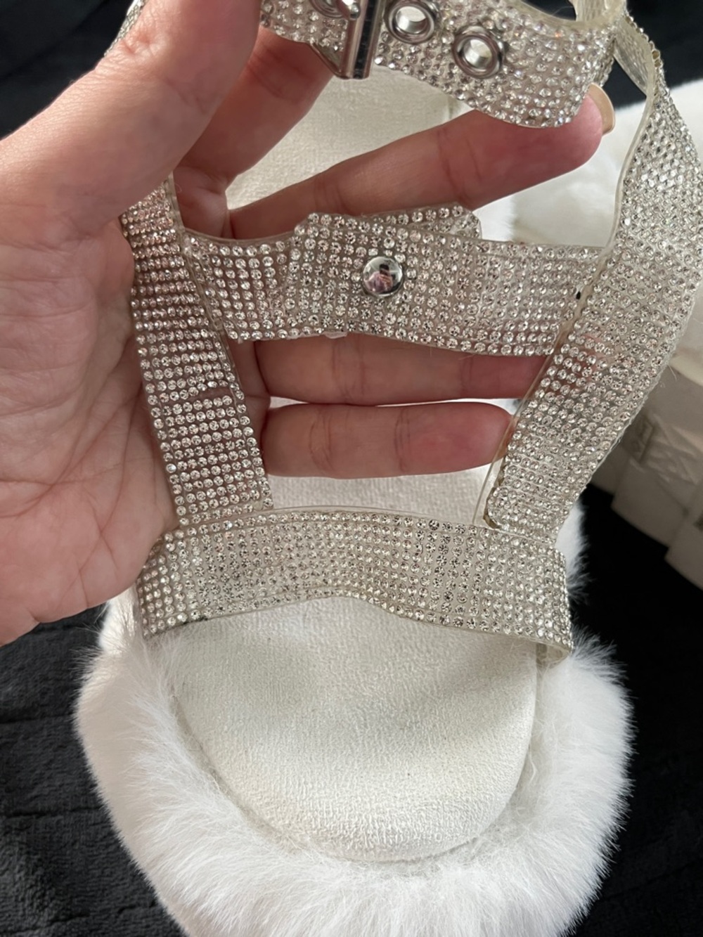 NWOB Y.R.U. GRAVITY BLING WEDGE SANDALS - Picture 5 of 5